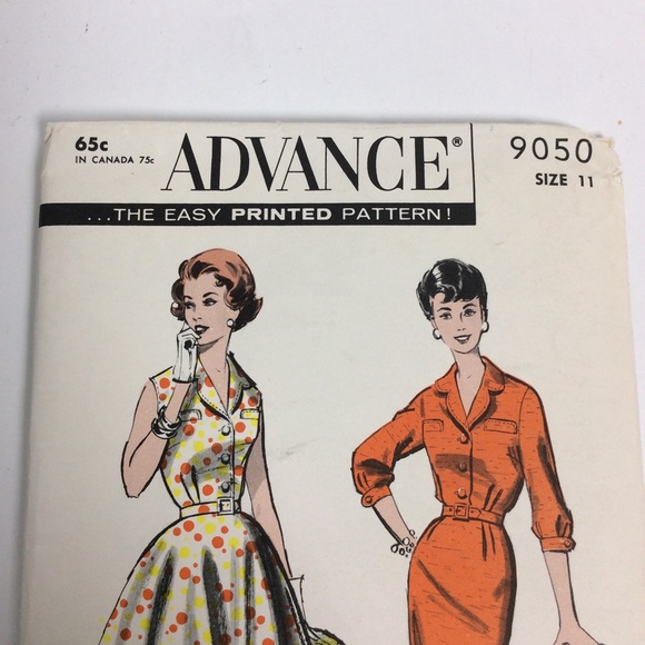 Advance VTG Sewing Pattern #9050 Juniors Dress - Picture 3 of 8